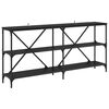vidaXL Konzolna stolica Crni hrast 160 x 30 x 75 cm Konstruirano drvo