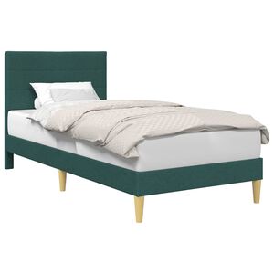 vidaXL Krevetna konstrukcija Tamnozelena 90 x 200 cm Tkanina