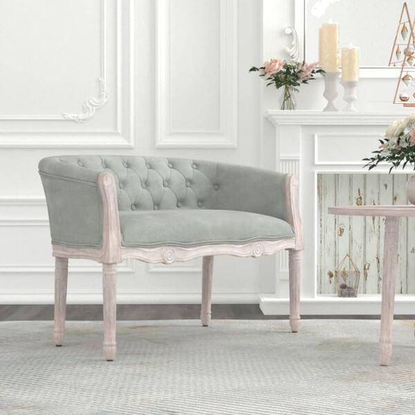 vidaXL Klupa svjetlosiva 98 x 56 x 69 cm bar&scaron;unasta