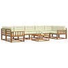 vidaXL Set vanjskih sofa s jastukom 8 pcs Prirodna i krem