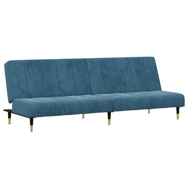 vidaXL 2-dijelni set sofa plavi bar&scaron;unasti