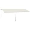 vidaXL Tenda na ručno uvlačenje s LED svjetlima 600x350 cm krem