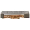 vidaXL Set vanjskih sofa 6 kom. Prirodna i svjetlosiva Poliester