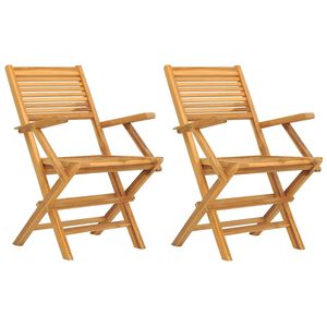vidaXL Sklopive stolice 2 kom 55x62x90 cm Masivno drvo Teak