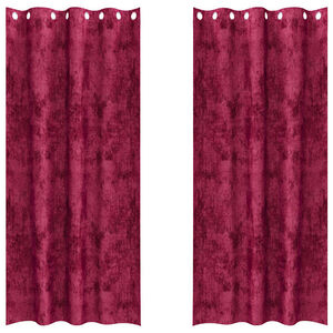 vidaXL Bar&scaron;unaste zavjese 2 pcs boja crnog vina 245 x 140 cm Bar&scaron;un
