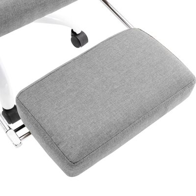 vidaXL Masažna uredska stolica od tkanine siva