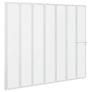 vidaXL Zaslon za tu&scaron;-kadu 140x168 cm 7 panela sklopivi sa stalkom za ručnike