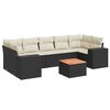 vidaXL 8-dijelni set vrtnih sofa od poliratana s jastucima crni