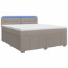 vidaXL Boxspring krevet s madracem Sivosmeđa 160 x 200 cm Tkanina