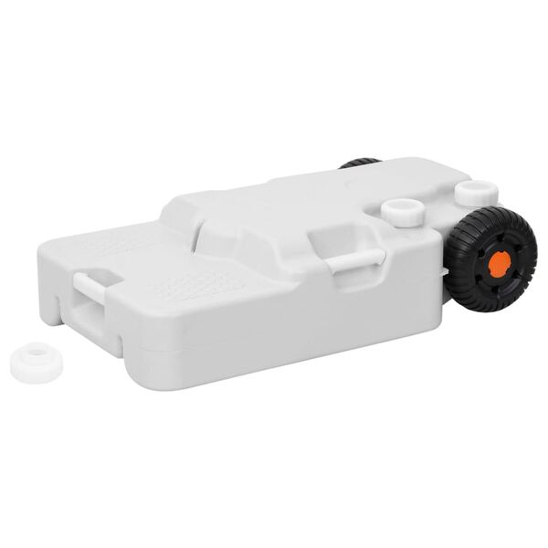 vidaXL Spremnik za vodu na kotačima za kampiranje 30 L sivi