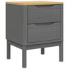 vidaXL Noćni ormarić FLORO vo&scaron;tano sivi 45x39x57 cm masivna borovina