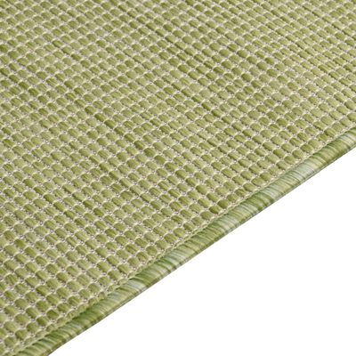 vidaXL Vanjski tepih ravnog tkanja 80 x 150 cm zeleni