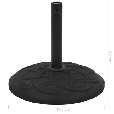 vidaXL Stalak za suncobran crni betonski okrugli 15 kg