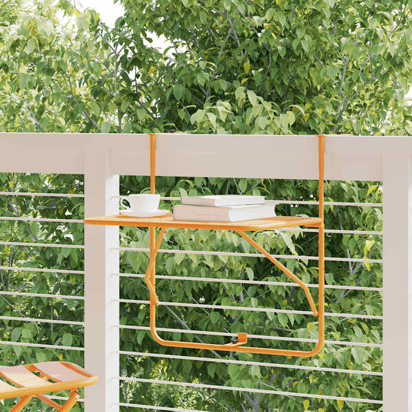 vidaXL Balkonski stol žuti 60 x 40 cm čelični