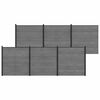 vidaXL Set ograde 1045 x 186 cm WPC i aluminij Siva