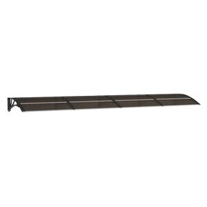 vidaXL Nadstre&scaron;nica za vrata crna 350 x 75 cm polikarbonatna