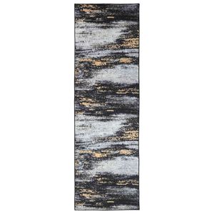 vidaXL Traka za tepih LESAKA Crna i zlatna 50 x 100 cm