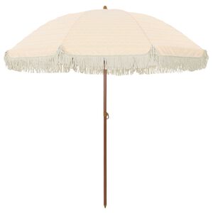 vidaXL Suncobran za plažu 205 x 205 x 210 cm Poliester i čelik Kružni