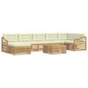 vidaXL Set vanjskih sofa 8 kom. Bijela i krem Poliester