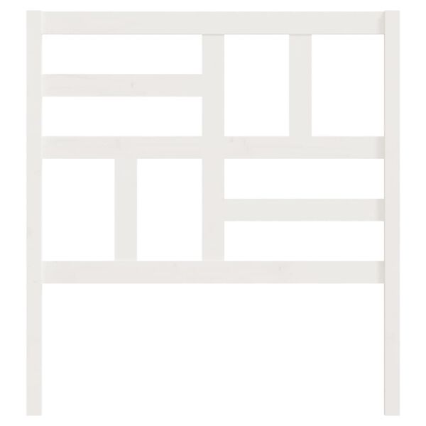 vidaXL Uzglavlje za krevet bijelo 96 x 4 x 104 cm od masivne borovine