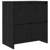 vidaXL Kreveta Crni hrast 70 x 41 x 75 cm Konstruirano drvo