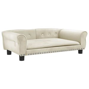 vidaXL Krevet za pse Krem 95 x 55 x 30 cm bar&scaron;unasti