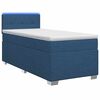 vidaXL Krevet s box springom, madracem i LED-om Plava 90 x 200 cm