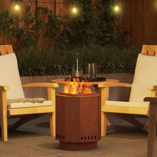 vidaXL Oganj bez dima Smeđa 38 x 38 x 51 cm