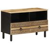vidaXL TV ormarić crni 70x33,5x46 cm Puno grubo drvo Mango