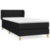 vidaXL Box spring krevet s madracem crni 90x190 cm od tkanine