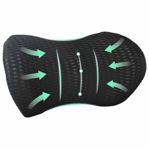 vidaXL Jastuk za leđa Crna Pjena za pamćenje 46 x 24 x 11 cm