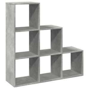 vidaXL Pregrada / regal za knjige 3 razina sivi 99x29x99 cm drveni