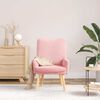 vidaXL fotelja Ružičasta 63 x 67 x 94 cm Vuna i Plywood
