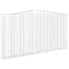 vidaXL Gabionska košara s lukom 400x30x200/220 cm pocinčano željezo