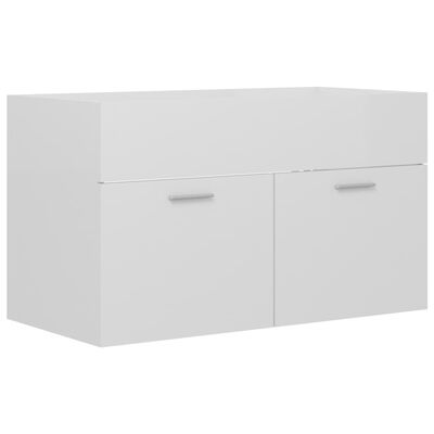 vidaXL 2-dijelni set kupaonskog namještaja sjajni bijeli drveni