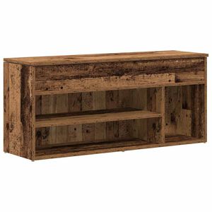 vidaXL Klupa za cipele boja staro drvo 102x30,5x45cm konstruirano drvo