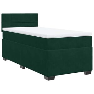 vidaXL Box spring krevet s madracem tamnozeleni 80 x 200 cm bar&scaron;unasti