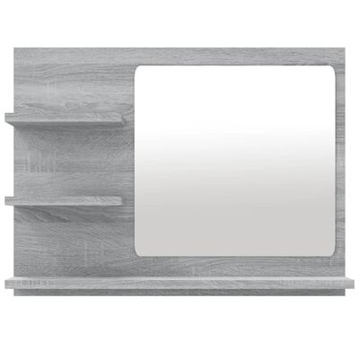 vidaXL Kupaonsko ogledalo boja sivog hrasta 60 x 10,5x 45 cm drveno
