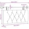 vidaXL Držeće uzglavlje Zidne Sivo-smeđa 100 x 55 x 7 cm tkanina