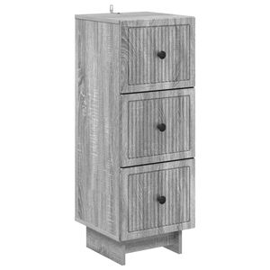 vidaXL Ormar s ladicama Siva sonoma 33 x 34,5 x 90 cm