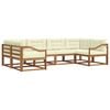 vidaXL Set vanjskih sofa s jastukom 6 pcs Prirodna i krem