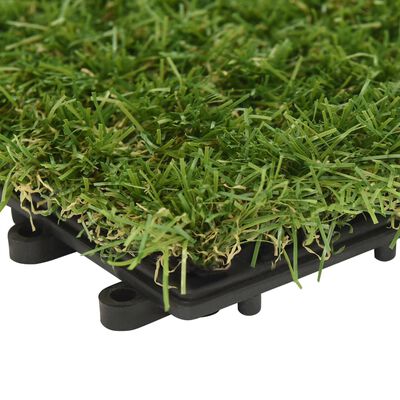 vidaXL Pločice umjetne trave 22 kom 30 x 30 cm zelene