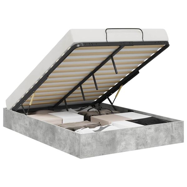 vidaXL Otomanski krevet Betonski sivi 120 x 190 cm Konstruirano drvo