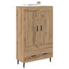 vidaXL Highboard Umjetnički hrast 69,5 x 31 x 115 cm Konstruirano drvo