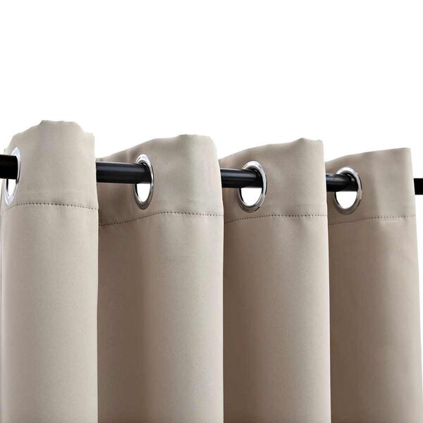 vidaXL Zavjese za zamračivanje s prstenima 2 kom bež 140 x 175 cm