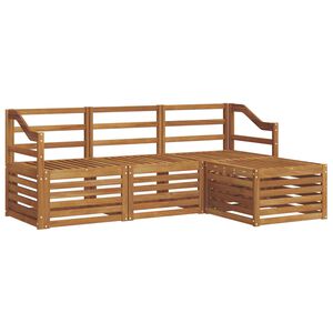 vidaXL Set vanjskih sofa 4 pcs Prirodna