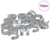 vidaXL Matične zakovice 12 pcs Srebrno 12 x 10 mm Metal