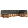 vidaXL Set vanjskih sofa 8 kom. Prirodna i antracit
