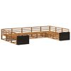 vidaXL Set vanjskih sofa 9 pcs Prirodna Čvrsto drvo akacije