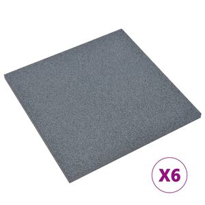 vidaXL Ploče za za&scaron;titu od pada 6 kom gumene 50 x 50 x 3 cm sive